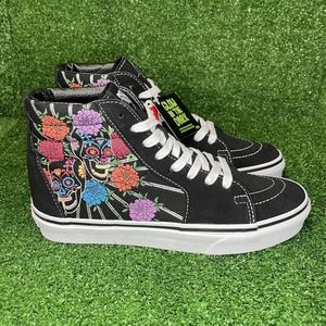 Vans Sk8-Hi Suede Dia De Los Muertos Shoes Glow in Dark Sneakers Womens Size 7.5